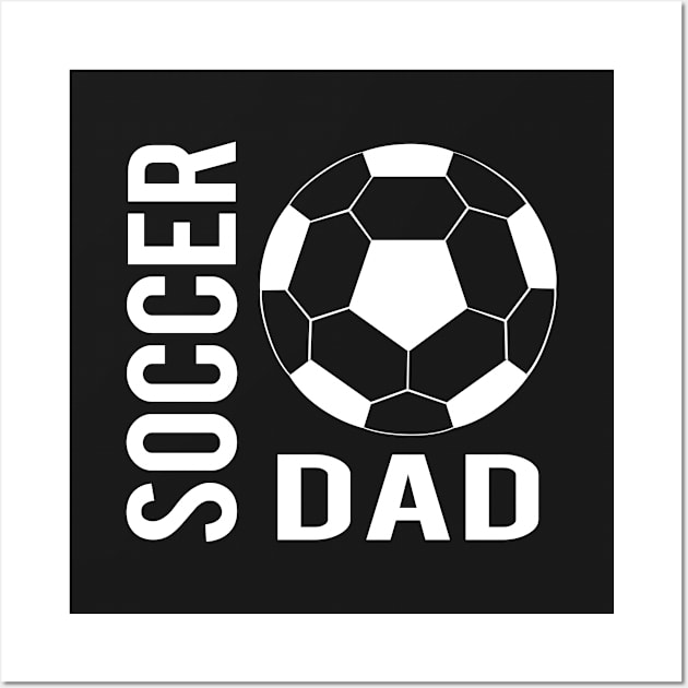 Soccer Dad (white lettering) Wall Art by almosthome